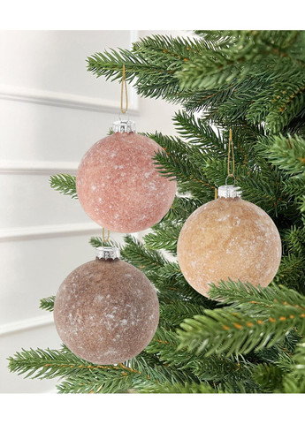 Ялинкова скляна кулька Chomik 8 см жовтий прикраса для новорічної ялинки декор для дому ProDobro (367265482)