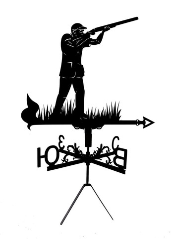 Флюгер на будинок Мисливець №3, флюгер на дах з металу 2 мм. No Brand (368896522)