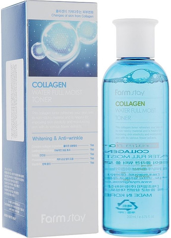 Зволожувальний тонер з колагеном Collagen Water Full Moist Toner 200ml (2-936330) FarmStay (369797293)