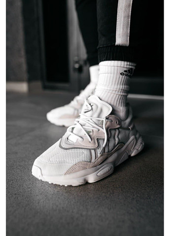 Бежевые демисезонные кроссовки мужские adidas ozweego adiprene pride beige white 2 адидас озвиго No Brand