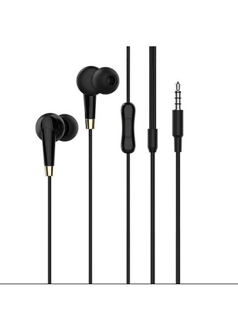 Дротові навушники вакуумні 3.5mm HOCO M58 Amazing з мікрофоном 1.2m Чорні No Brand (323486704)