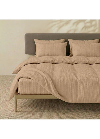 Простирадло на резинці з текстурованої бавовни 180х200х30 WARM SAND (2200000065919) Cosas (399971498)