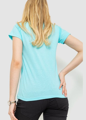 Бирюзовая демисезон футболка женская с принтом, цвет бирюзовый, Ager