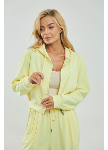 Однотонний спортивний костюм із худобою з капюшоном та прямими брюками - світло-сірий колір Lurex (361056802)