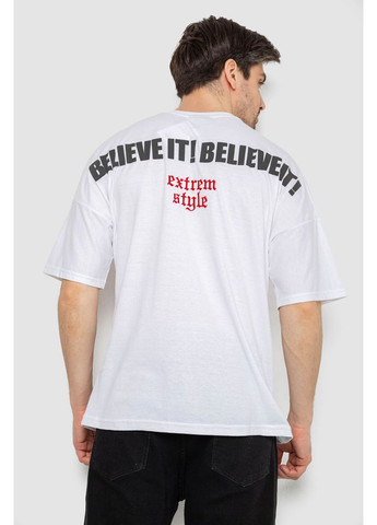 Белая футболка мужская с принтом, 244r2126 Andi