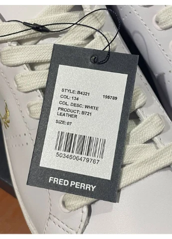 Білі всесезонні кросівки Fred Perry B721 Leather Trainers White