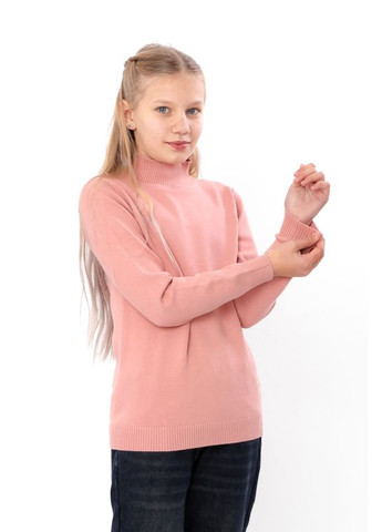 Пудровый зимний кашемировый подростковый свитер прямого кроя для девочки (p-18489) Носи своє