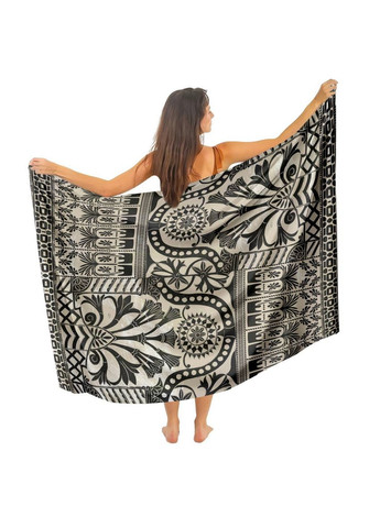 Парео пляжне з 3D принтом Black Ritual 31158 120х150 см FlexDress (336873838)