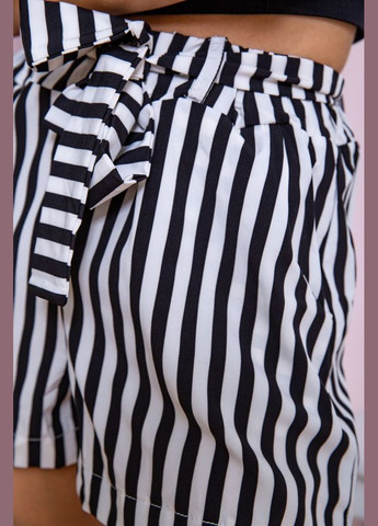 Женские шорты в черно-белую полоску в полоску размер 46 (sku_172R009-1) No Brand (322327767)
