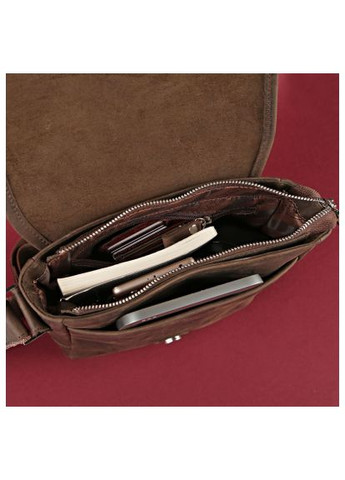 Сумка (00890) Shvigel З вінтажної шкіри Коричнева (358066989)