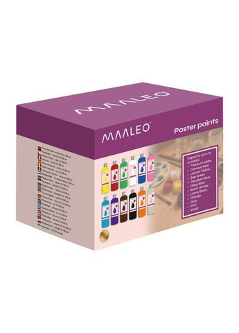 Художественные краски набор 12x500 мл 26340 Maaleo (371654843)