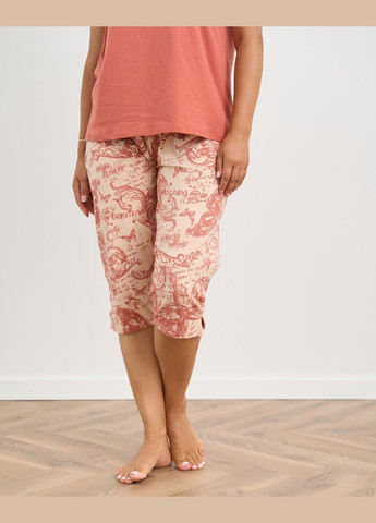 Терракотовая женский батальный комплект с капри Nicoletta