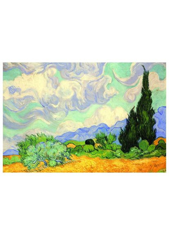 Пазл Пшеничне поле з кипарисом Вінсент ван Гог, 1000 елементів (PT-539145) Piatnik Пшеничне поле з кипарисом Вінсент ван Гог, 1000 ел (366159125)