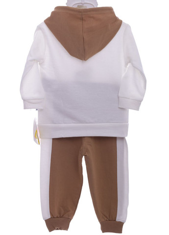 Бежевый демисезонный спортивный костюм для мальчика х/б с полоской бежевый 68 см (44083) Murat baby