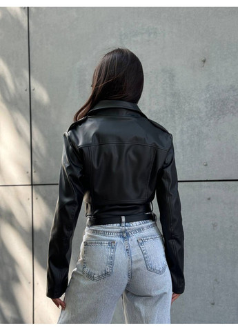 Чорна демісезонна куртка косуха жіноча косуха Style Point