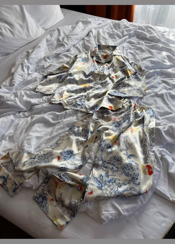 Комбинированная всесезон женская пижама 2477 (молочная) No Brand