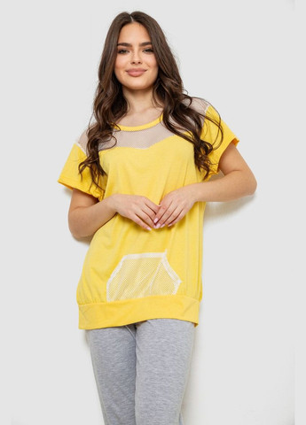 Желтая всесезон пижама женская с принтом,, 243r1600-032 Andi