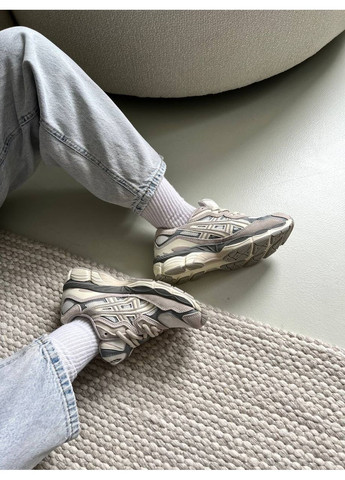 КРОССОВКИ ЖЕНСКИЕ ASICS GEL NYC WHITE GREY АСИКС ГЕЛЬ НЮК No Brand серые демисезоны (367176407)