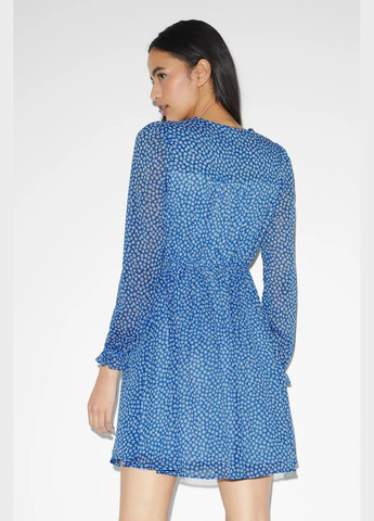 Синя кежуал сукня в квітковий принт C&A однотонна
