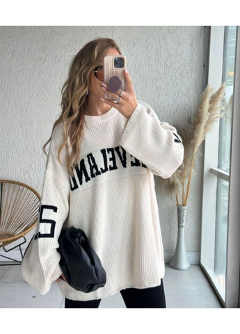 Молочный демисезонный удлиненный стильный свитер 🔥замер в описании GD/GL Модний простір