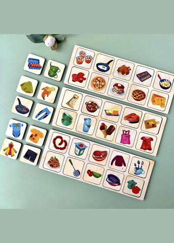 Дерев'яна настільна гра "Побутова техніка" (ПСД001) PSD001 сортер-комодик Ubumblebees (302385517)