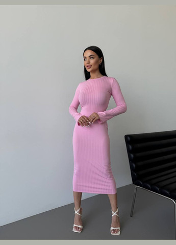 Розовое праздничный платье No Brand однотонное