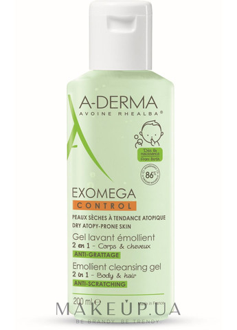 Пом'якшувальний очищувальний гель Exomega Control Emollient Cleansing Gel 2in1 200ml (679233-31017860) A-Derma (368602318)
