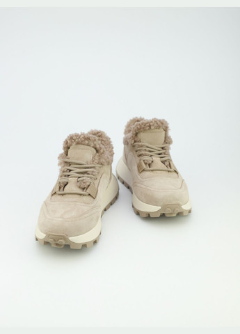 Бежевые зимние кроссовки-хайтопы женские URBAN TRACE