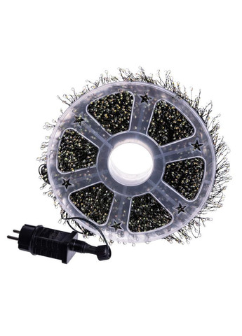 Новогодняя гирлянда комнатная роса Хвойная лапа 50 м 1500 LED зеленый провод Мультиколор D1500L50MGML Garlando (370373151)