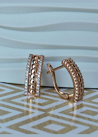 Стильные серьги с камешками медзолото ксюпинг медсплав xuping позолота Xuping Jewelry (336190284)
