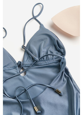 Синій літній злитний купальник H&M
