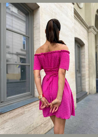 Малиновое повседневный, кэжуал женское малиновое платье No Brand однотонное