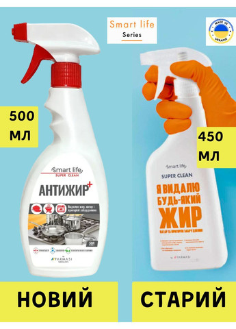 Професійний засіб для видалення нагару, пригорілих забруднень та жиру Smart life Антижир Плюс 500 мл Farmasi (368668995)