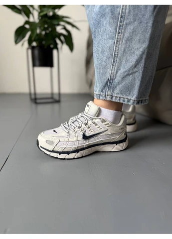 КРОССОВКИ ЖЕНСКИЕ NIKE P-6000 PHANTOM WHITE OBSIDIAN НАЙК П-6000 No Brand белые демисезоны (368869391)