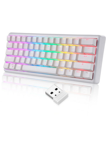 Клавиатура беспроводная SK66 Gateron Red Hot Swap White (mtsk66wmr) Motospeed (336951071)