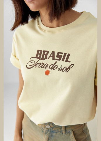 Хлопковая футболка с надписями Lurex - (334451590)