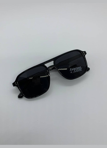 Сонцезахисні окуляри унісекс з поляризацією та UV-захистом, стильні окуляри в чорній оправі No Brand (345702277)