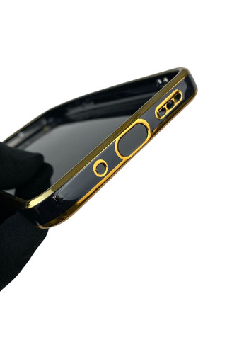 Чохол для Redmi 9A з кільцем MagSafe із золотою окантовкою на сяомі редмі 9а чорний gs1 Xiaomi (366234146)