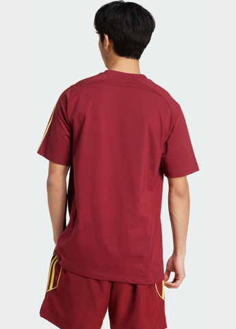 Бордовый демисезонный спортивный лонгслив adidas с логотипом