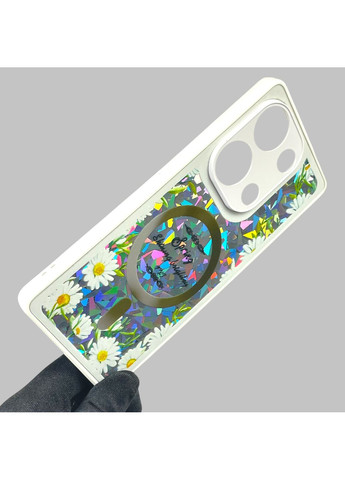 Чехол для Redmi Note 13 Pro 4G с 3д эффектом с магнитом магсейф на сяоми редми нот 13 про 4г белый Xiaomi (366022823)