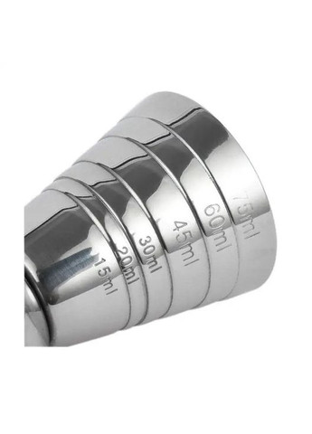 Джиггер Bar House нержавеющая сталь серебристый с делениями 2,5 oz/75 мл/5 Tbsp No Brand (305663779)