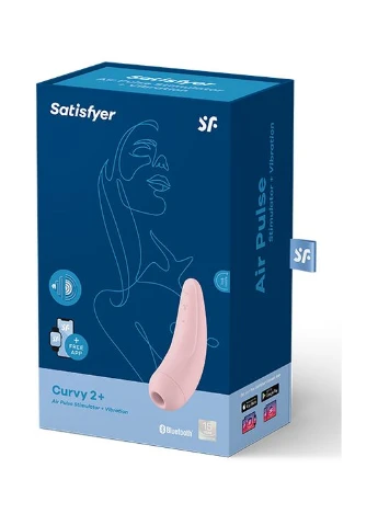 T360112 безконтактний стимулятор клітора CURVY2 PINK, Рожевий, Розмір посилки : 11,50 х 19,00 х 7,50 Satisfyer (297396191)