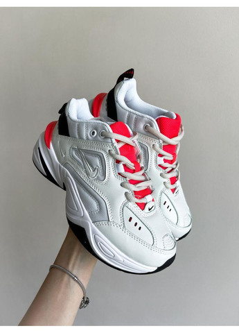 КРОССОВКИ ЖЕНСКИЕ NIKE M2K TEKNO WHITE BLACK RED НАЙК М2К ТЕКНО No Brand чёрные демисезоны (367172845)