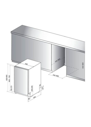 Посудомийна машина HSIC 3T127 C HOTPOINT-ARISTON (370617961)