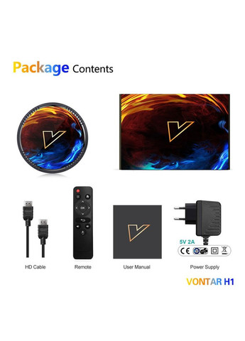 Смарт ТВ приставка H1 4/32 Android 12 Smart TV Vontar (300577562)