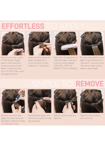 Накладные пряди натуральные человеческие волосы 50 см 20 шт, каштановые для ленточного наращивания для объема No Brand (366080216)