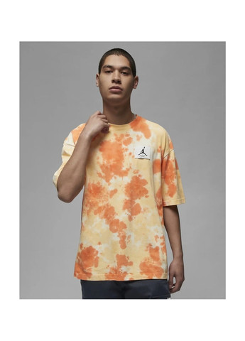 Помаранчева футболка чоловіча essentials mens oversized graphic t-shirt orange/beige Air Jordan