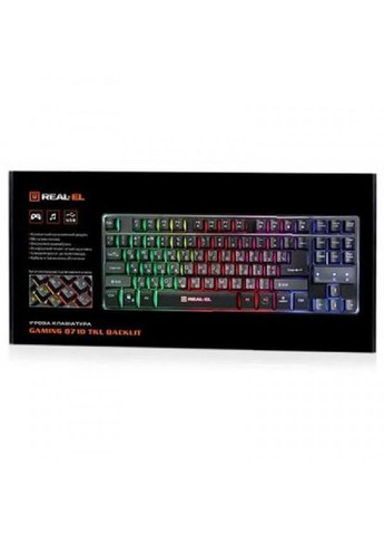 Клавіатура Real-El 8710 gaming tkl backlit, black (275092374)