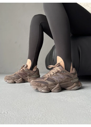 Кросівки жіночі і чоловічі New Balance 9060 Chocolate Brown | Нью Беланс 9060 коричневі No Brand коричневі демісезони (374919514)