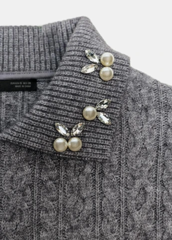 Серый демисезонный свитер Zara